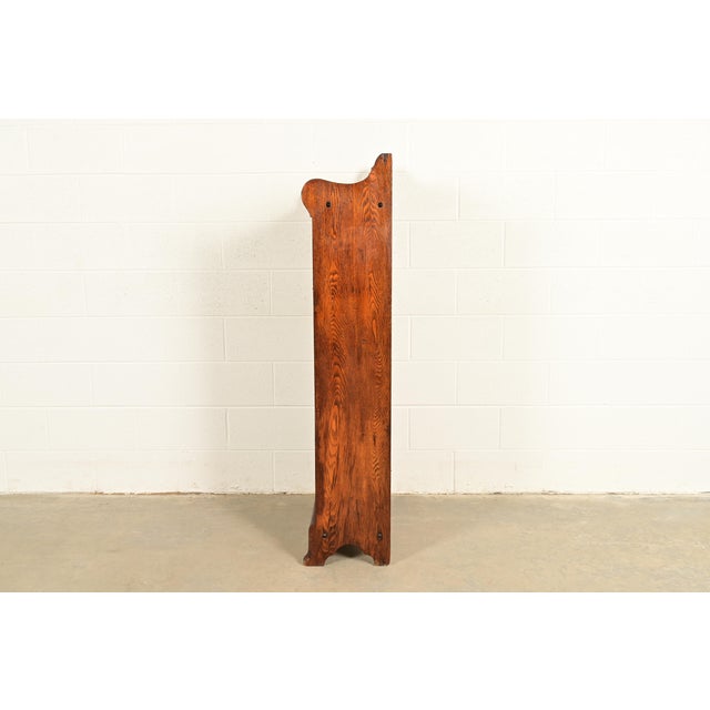 Antique Victorian Carved Oak Bookcase, Circa 1900 For Sale - Image 10 of 12