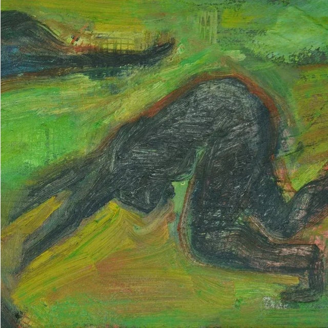 R. Dagstrom, Swedish Painting of Dancing Women in Green Field, Oil on Canvas, Framed For Sale - Image 15 of 18