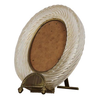 Murano Glass Photo Frame attributed to Barovier & Toso, Italy, 1940s For Sale