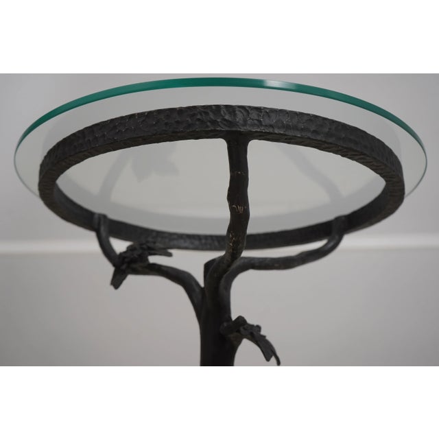 Jonathan Charles Bird & Tree Form Glass Top Lamp Table For Sale In Philadelphia - Image 6 of 12