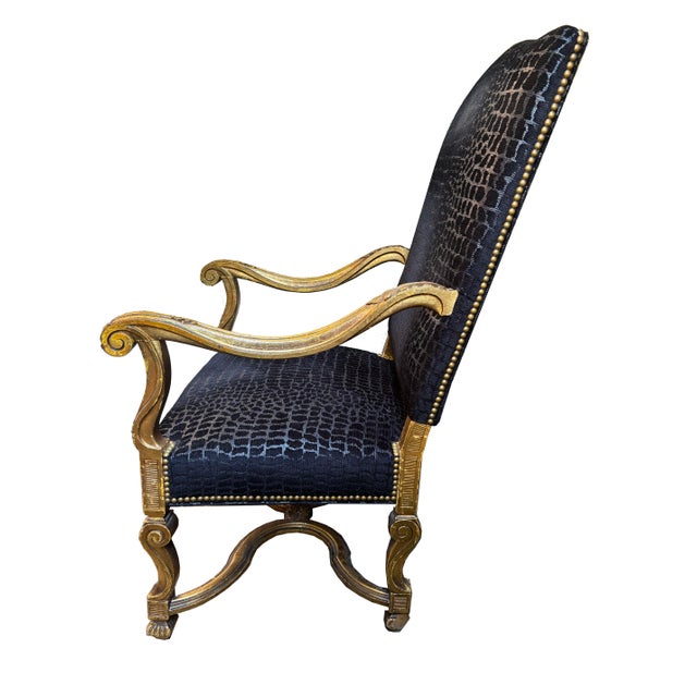 Early 18th Century Antique 18th Century French Louis XIII Armchair - Set of 2 For Sale - Image 5 of 5