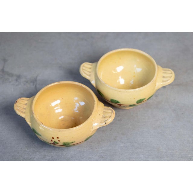 Petite 19th Century Eastern French Yellow Glazed Pottery Bowls from Innimont For Sale - Image 4 of 5