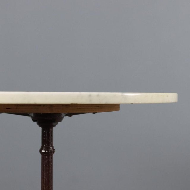 Tables with White Marble Tops, Set of 3 For Sale - Image 6 of 12
