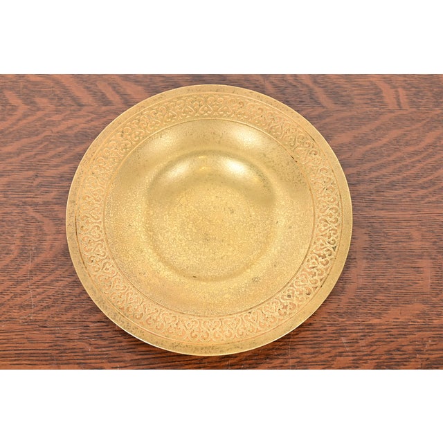 Tiffany Studios New York Bronze Doré Bowl With Decorative Border For Sale - Image 13 of 13