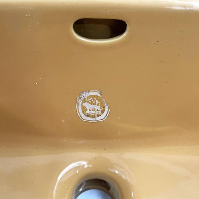 Goldenrod Vintage Mustard Sink from Keramag Keravit, 1980s For Sale - Image 8 of 9