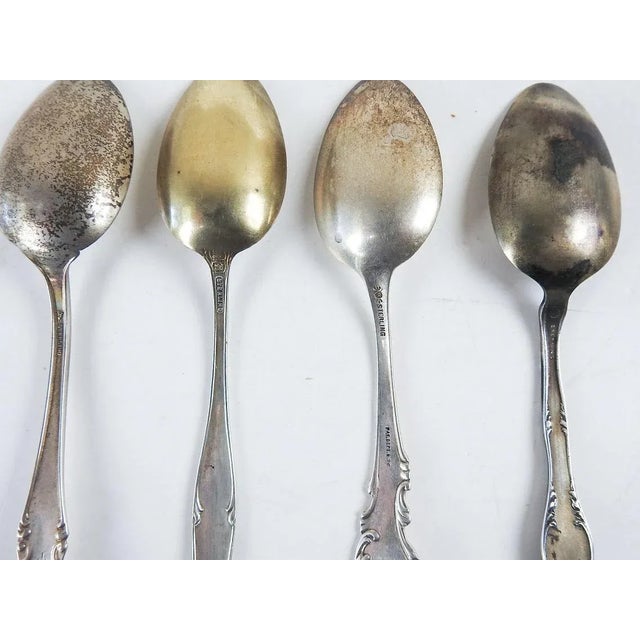 Antique Mismatched Sterling Silver Novelty Teaspoons - Set of 4 For Sale - Image 4 of 5