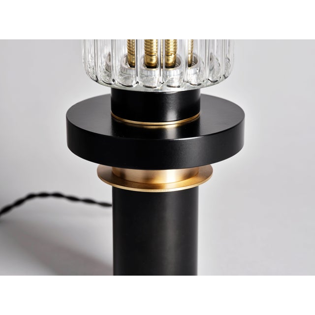 Not Yet Made - Made To Order Alexandre Table Lamp in Brass and Aluminum with Fluted Glass by Marine Breynaert For Sale - Image 5 of 9