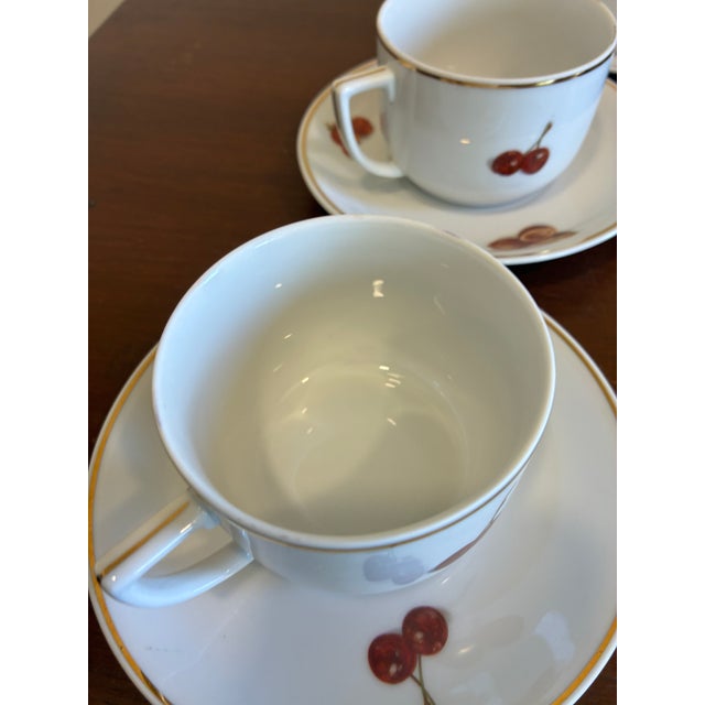 Mid 20th Century Seltmann Weiden Bavaria West Germany Fruit Tea Cups & Saucers - Set of 6 For Sale - Image 13 of 15
