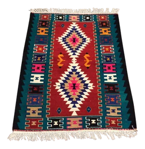Vintage Turkish Kilim Rug - 33" X 42.5"