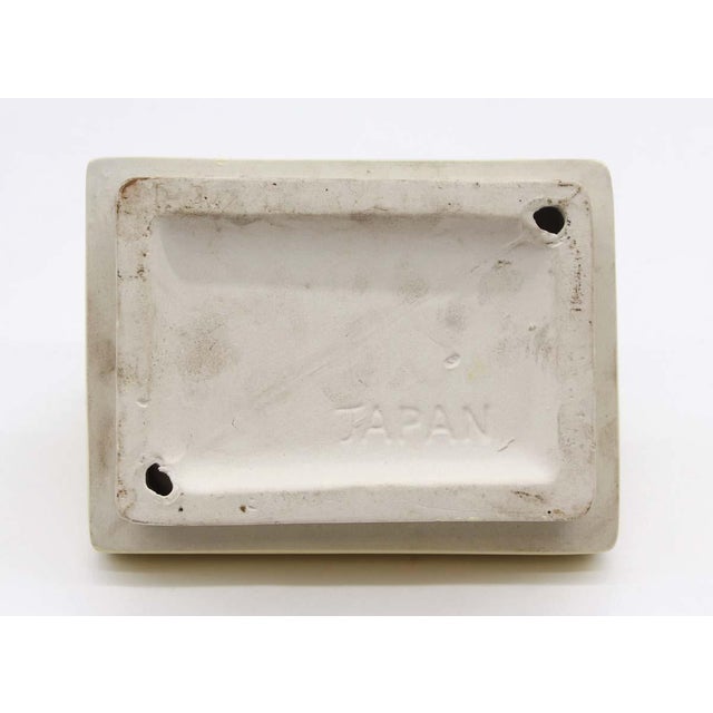 Vintage Yellow Ceramic 3 Piece Soap Toilet Paper & Tooth Brush Mounts