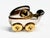 Mid-Century Silver- and Gold-Plated Baby Carriage Artist Pendant Jewelry in the style of Cartier, 1960s For Sale - Image 6 of 13
