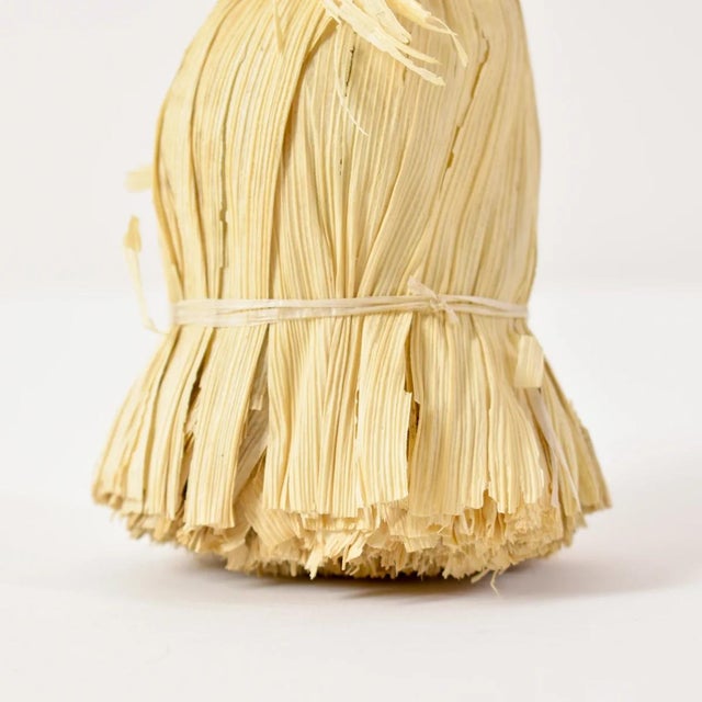 Wood Early 20th Century Corn Husk Angel Figurine For Sale - Image 7 of 7