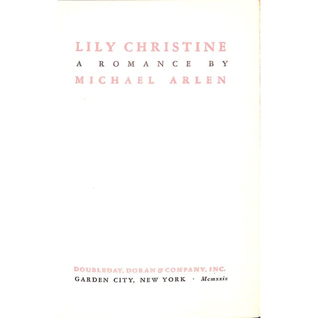 ARLEN, Michael [307] pp. Doubleday, Doran & Company 1929 7 3/4" x 5 1/2" Jacket design by Helen Dryden Romance novel about...