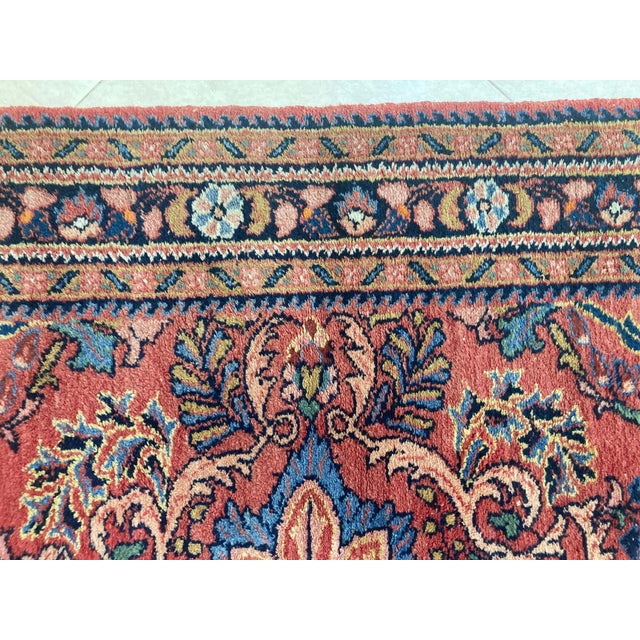 Antique Hand-Knotted Turkish Rug, Wool, Floral Design, 1940, Turkey For Sale - Image 15 of 17