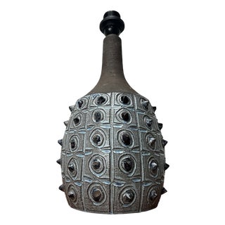 Mid-Century Modern Danish Studio Pottery Table Lamp from Jette Hellerøe, 1960s For Sale