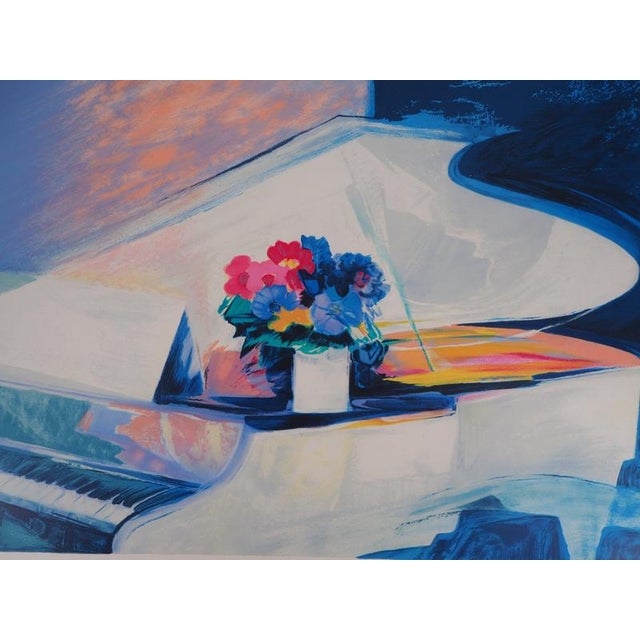 Modern Claude Hemeret, Le piano blanc, Lithograph For Sale - Image 3 of 5