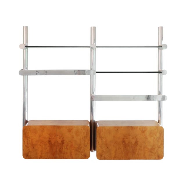 1970s Aluminum and Glass Orba Wall Unit by Janet Schweitzer for Pace Collection For Sale - Image 11 of 11