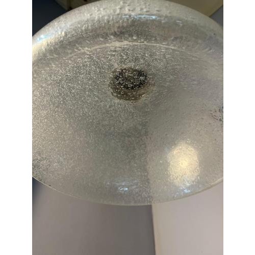 Silver Large Pendant Lamp in Chrome and Frosted Glass by Herbert Proft for Glashütte Limburg For Sale - Image 8 of 11