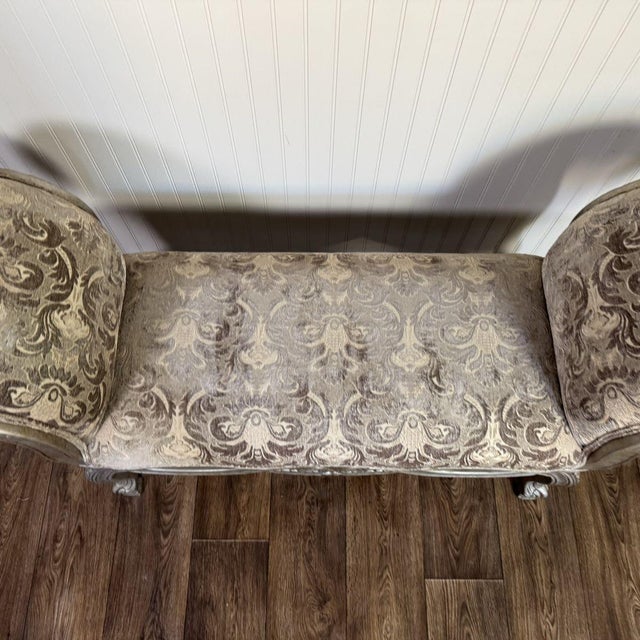 Ornate Rococo Revival Silver Gilt Bench / Settee For Sale - Image 11 of 14