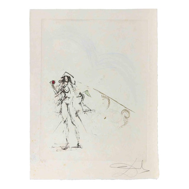 Salvador Dali, Le Pêcheur (The Angler), Etching, 1968 For Sale