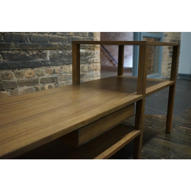 Elegant bench with integrated drawer attributed to Harvey Probber. This piece came out of an estate where all the...
