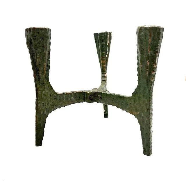 Brutalist Polish Copper Candleholder, 1970s For Sale - Image 9 of 9