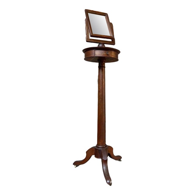 Antique Barber Mirror Stand For Sale