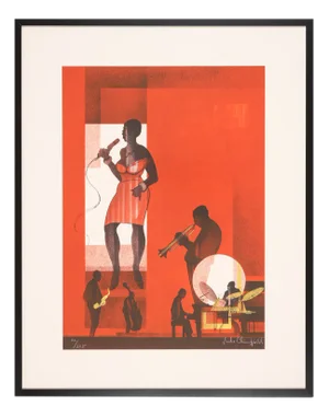 Jazz Singer, Screen Print on Thick Paper