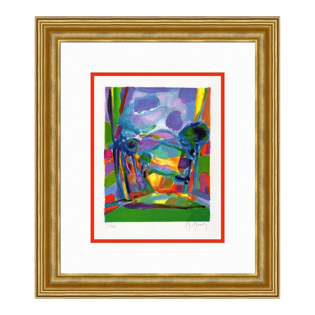 1990s Marcel Mouly Hand Signed Lithograph the Mauve Clouds