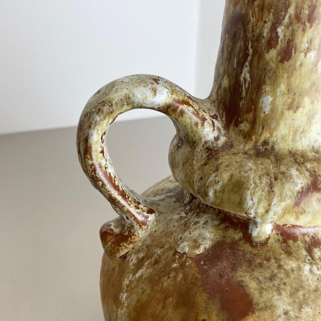Brutalist WGP Pottery Fat Lava Multi-Color Vase Object from Ruscha, Germany, 1970s For Sale - Image 17 of 18