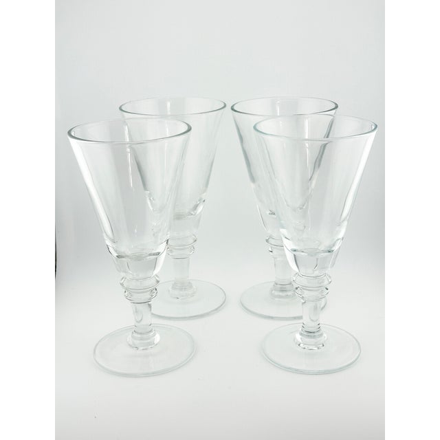 Contemporary Vintage Pottery Barn Water Glasses-Set of 4 For Sale - Image 3 of 10
