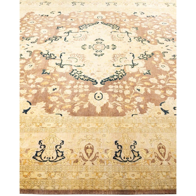 Solo Rugs Mogul, One-of-a-Kind Hand-Knotted Area Rug - Brown, 9' 1" x 11' 10" For Sale - Image 4 of 8