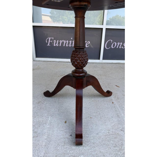 Ethan Allen Late 20th Century Ethan Allen British Classics Pineapple Pedestal Table For Sale - Image 4 of 8