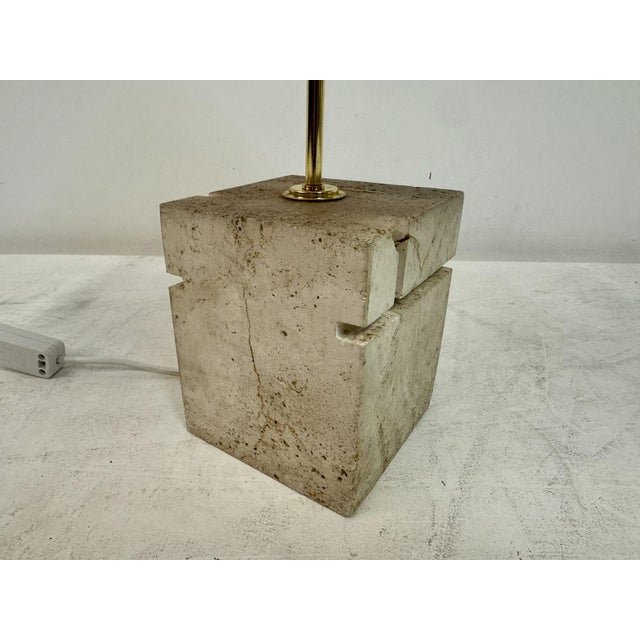 Vintage Italian Travertine Lamp by Fratelli Manelli, 1970s For Sale - Image 11 of 18