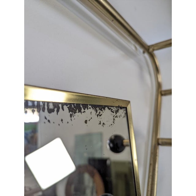Vintage Gold Coat Rack with Mirror, 1960s For Sale - Image 5 of 6