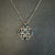 Mid-Century Modern Vintage Jerusalem Cross Pendant Necklace 800 Silver Blue Lapis Cabachon Stones For Sale - Image 3 of 10