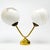 Wall lamp from the 60s The lamp has two light points, it can also be mounted as a ceiling lamp. Lampshades made of glass,...