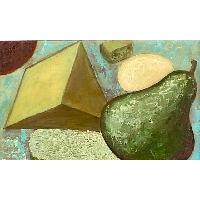 Vintage Boho Abstract Original Oil Painting For Sale - Image 11 of 12