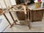 An unusual swinging style steamer ship lounge chair, folding. Made from wood, most likely acacia. Functions as it should....
