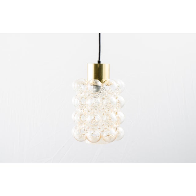 Bubble Glass Pendant Lamps attributed to Helena Tynell & Heinrich Gantenbrink for Limburg, 1960s, Set of 2 For Sale - Image 4 of 9