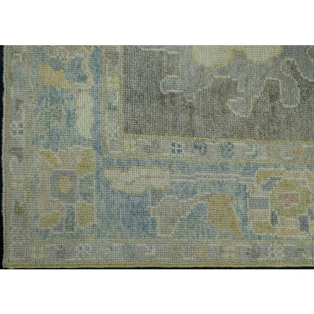Turkish Oushak Rug 3'11" x 9'5" #18038 For Sale - Image 4 of 8