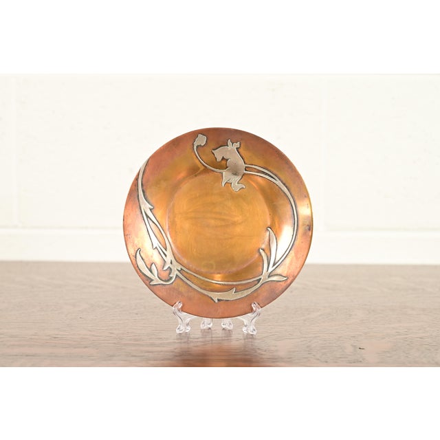 Heintz Arts & Crafts Sterling Silver on Bronze Plate For Sale - Image 9 of 9