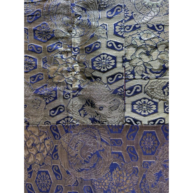 Magnificent Antique Japanese Woven Brocade Kesa Monk's Robe Meiji Period For Sale - Image 18 of 18