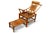 Victorian Wishbone Bamboo & Cane Reclining Armchairs with Pull Out Ottoman, Set of 2 For Sale - Image 12 of 14