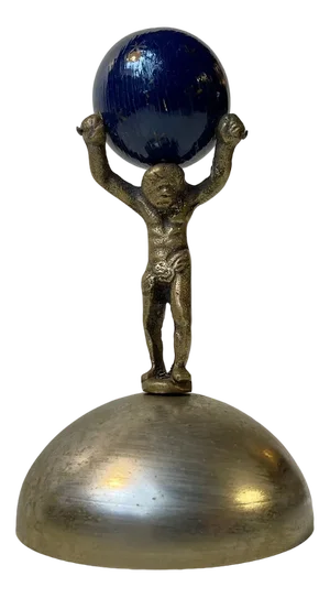 Art Deco Atlas Bronze Ornament or Desk Sculpture, 1920s