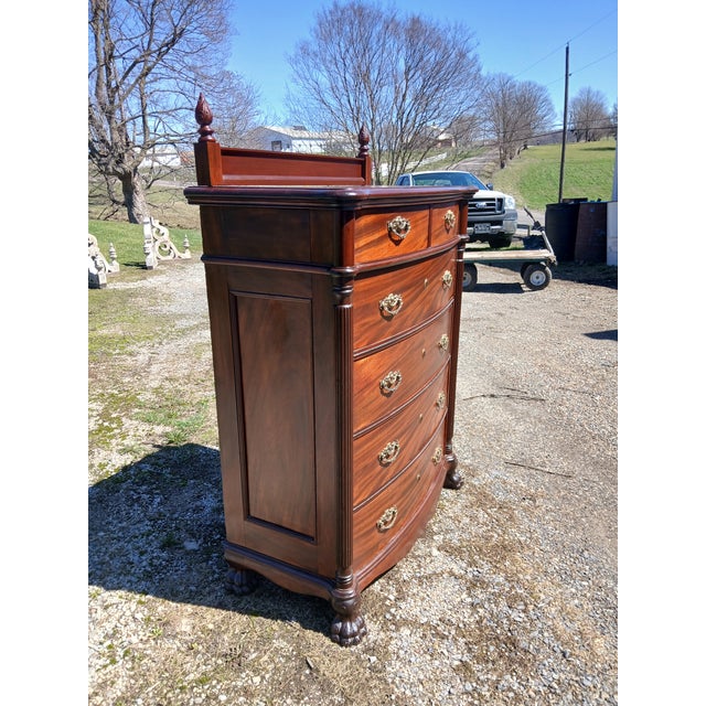 Antique Walnut Eastlake Victorian Chest of Drawers With 6 Drawers 1870s For Sale - Image 4 of 17