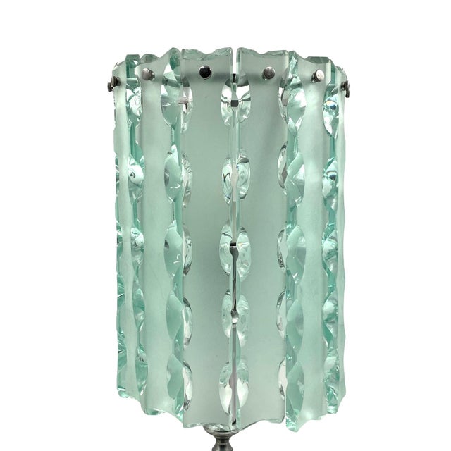 Italian Molded Glass Table Lamp by Max Ingrand for Fontana Arte, 1970 For Sale - Image 17 of 18