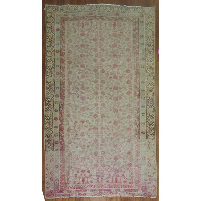 Antique Worn Khotan Rug - 6'4" x 13'2" For Sale - Image 16 of 18