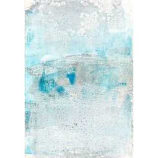 Mesas-03 Abstract Landscape Monoprint Grey Blue Almond by Carrie Bergey For Sale