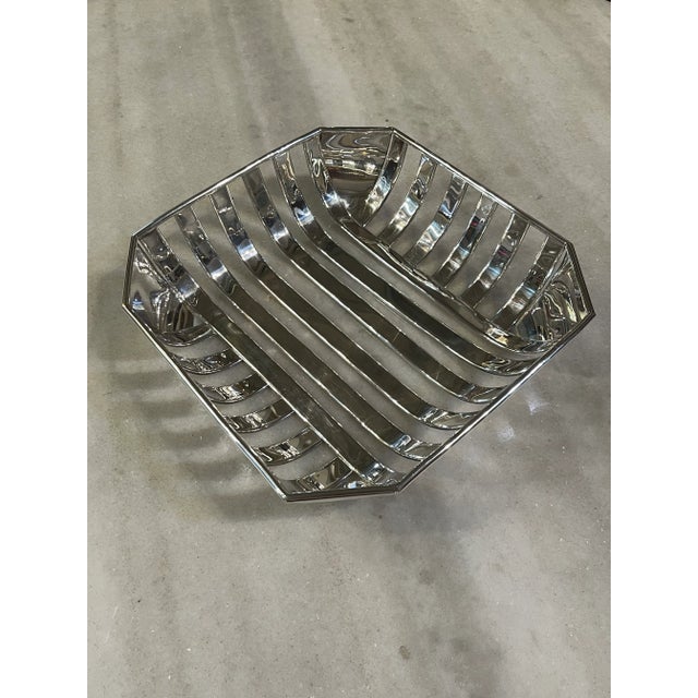 Mid 20th Century Fratelli Cacchione Sterling Silver Center Piece Bowl For Sale - Image 11 of 12